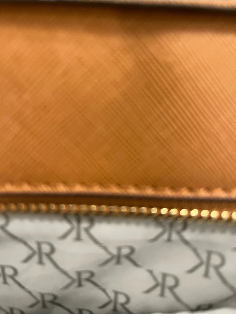 Tan Crossbody Bag with Gold Accent